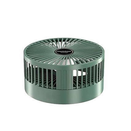 JOHNSON - Uzlādējams galda ventilators TORTUGA 5W/3,7V 1200 mAh Ø 16,5 cm zaļš