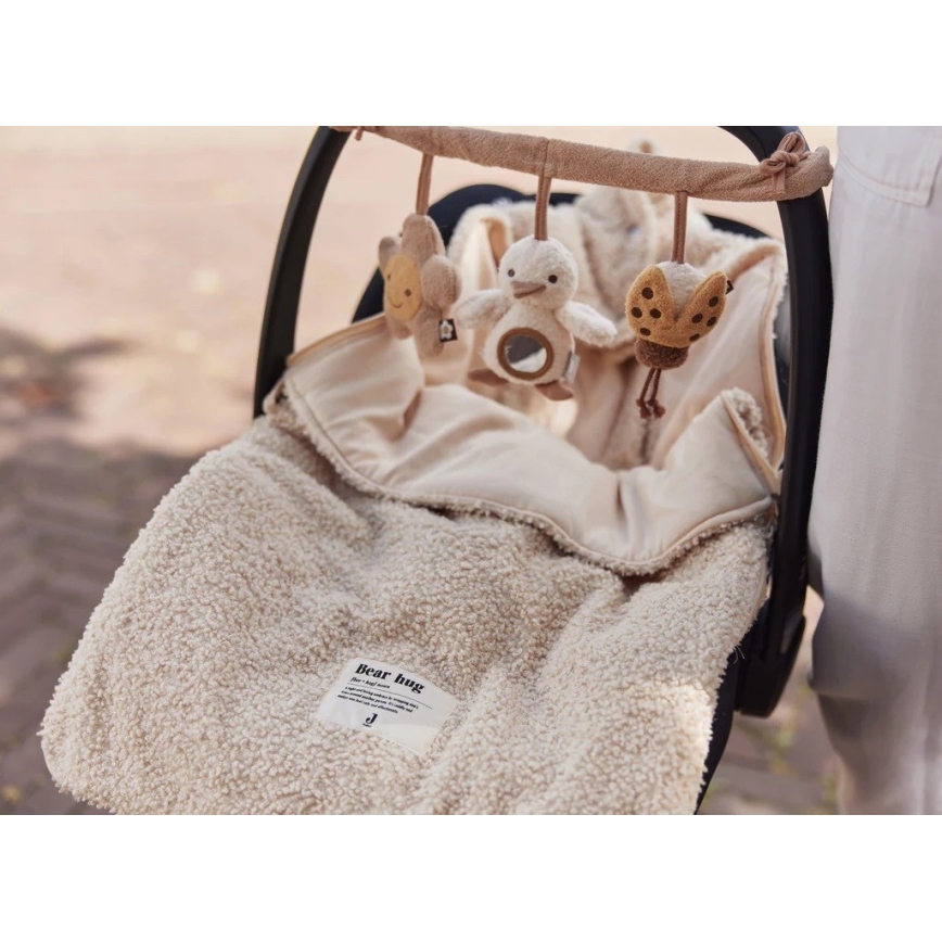 Jollein - Autokrēsliņa pārvalks BOUCLE 42x82 cm Boucle Naturel
