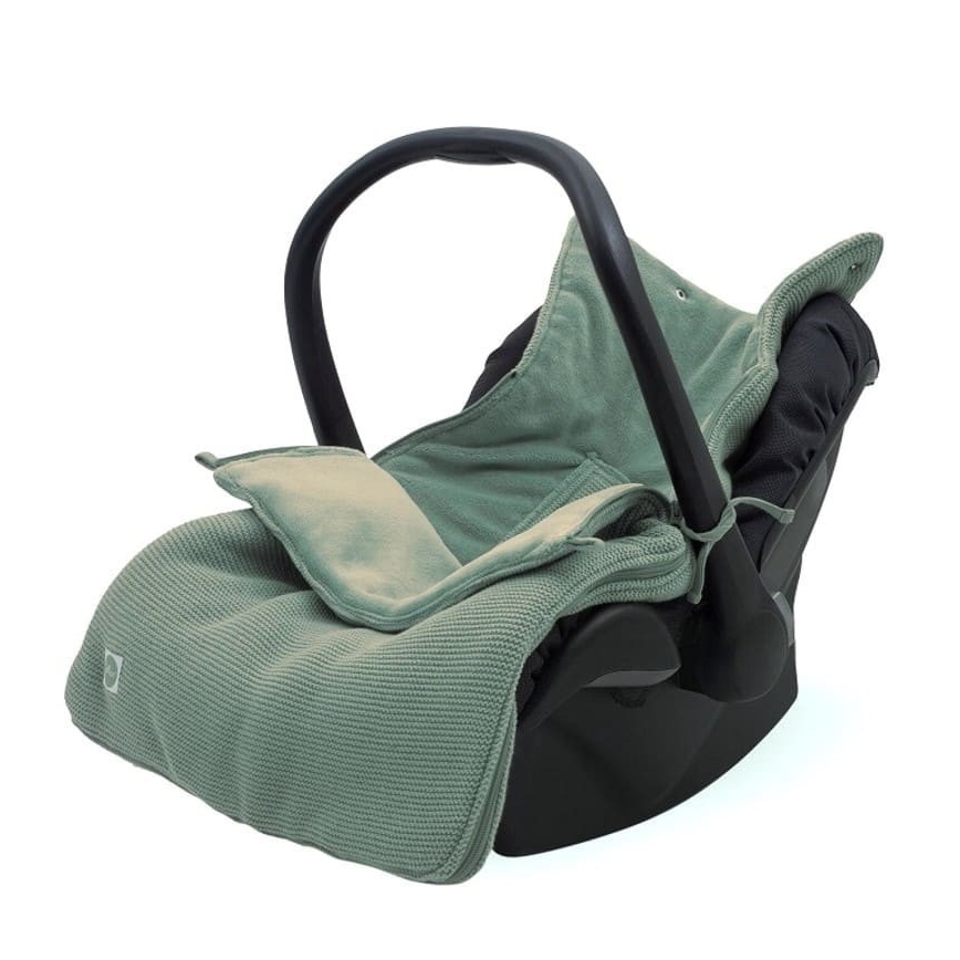Jollein - Autokrēsliņa pārvalks fleece BASIC KNIT 42x82 cm Ash Green