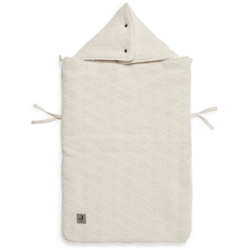 Jollein - Autokrēsliņa pārvalks RIVER KNIT 42x82 cm Cream White