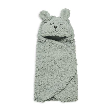 Jollein - Bērnu ietinamā sega fleece Bunny 100x105 cm Ash Green