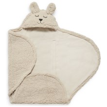 Jollein - Bērnu ietinamā sega fleece Bunny 100x105 cm Nougat