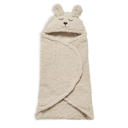 Jollein - Bērnu ietinamā sega fleece Bunny 100x105 cm Nougat