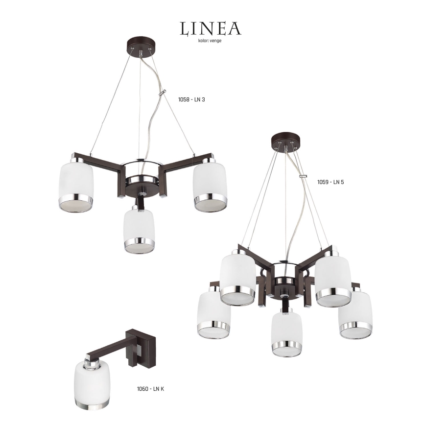 Jupiter 1060 - LNK - Sienas gaismeklis LINEA 1xE27/60W/230V