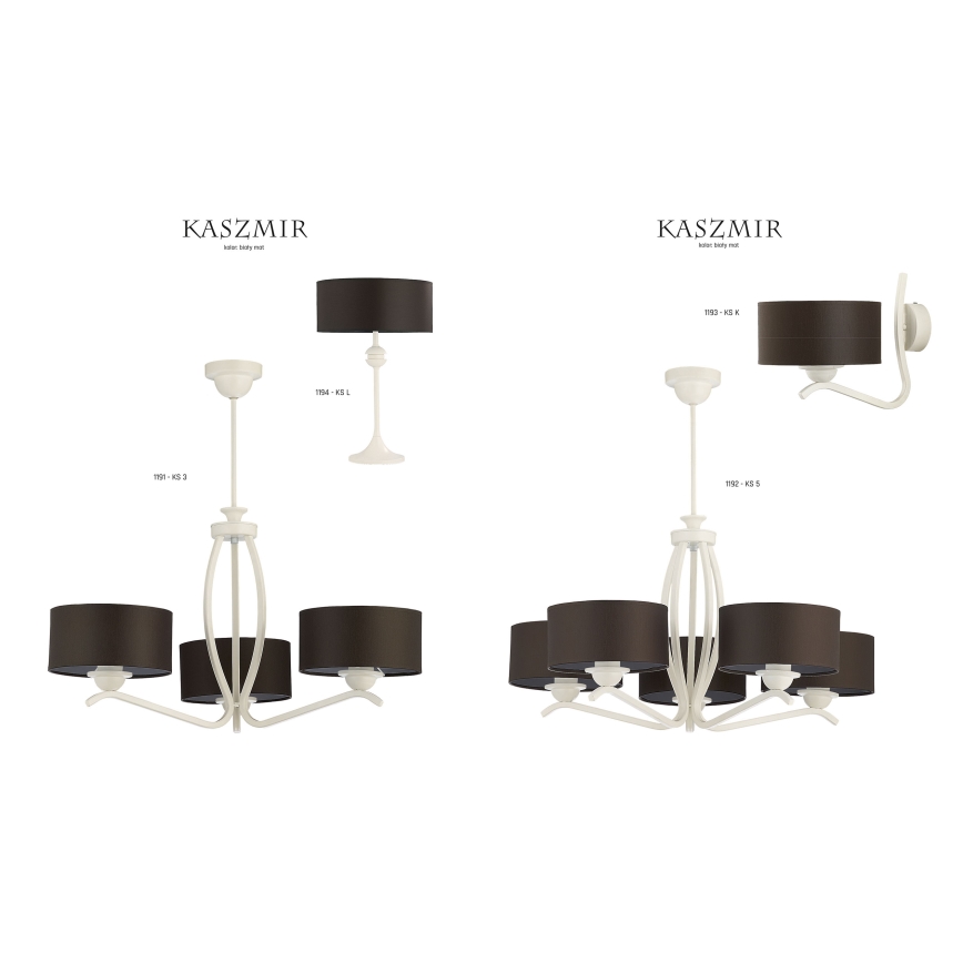 Jupiter 1191 - KS 3 - Piekarams gaismeklis KASZMIR 3xE27/60W/230V
