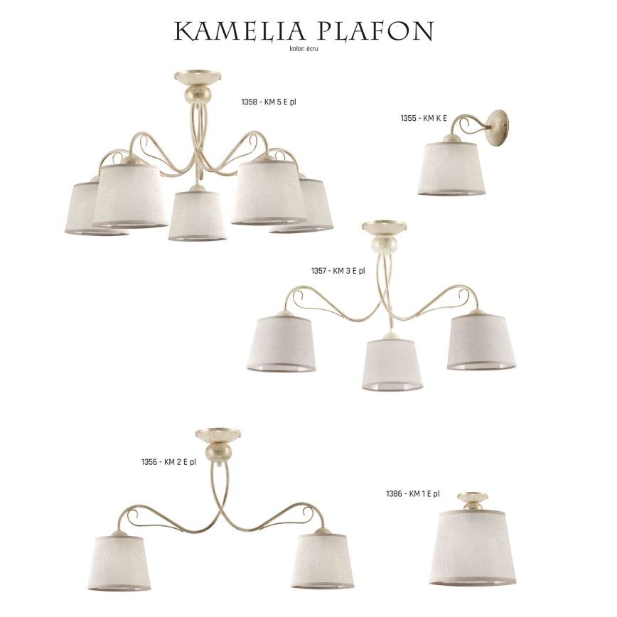 Jupiter 1357 - KM 3 PE - Griestu lampa KAMELIA 3xE27/60W/230V