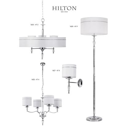 Jupiter 1426- Lustra uz ķēdes HILTON 6xE27/60W/230V