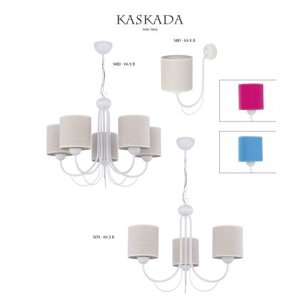 Jupiter 1480 - Lustra uz ķēdes KASKADA 5xE27/60W/230V
