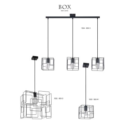 Jupiter 1533 - BOX M - Piekarams gaismeklis BOX E27/60W