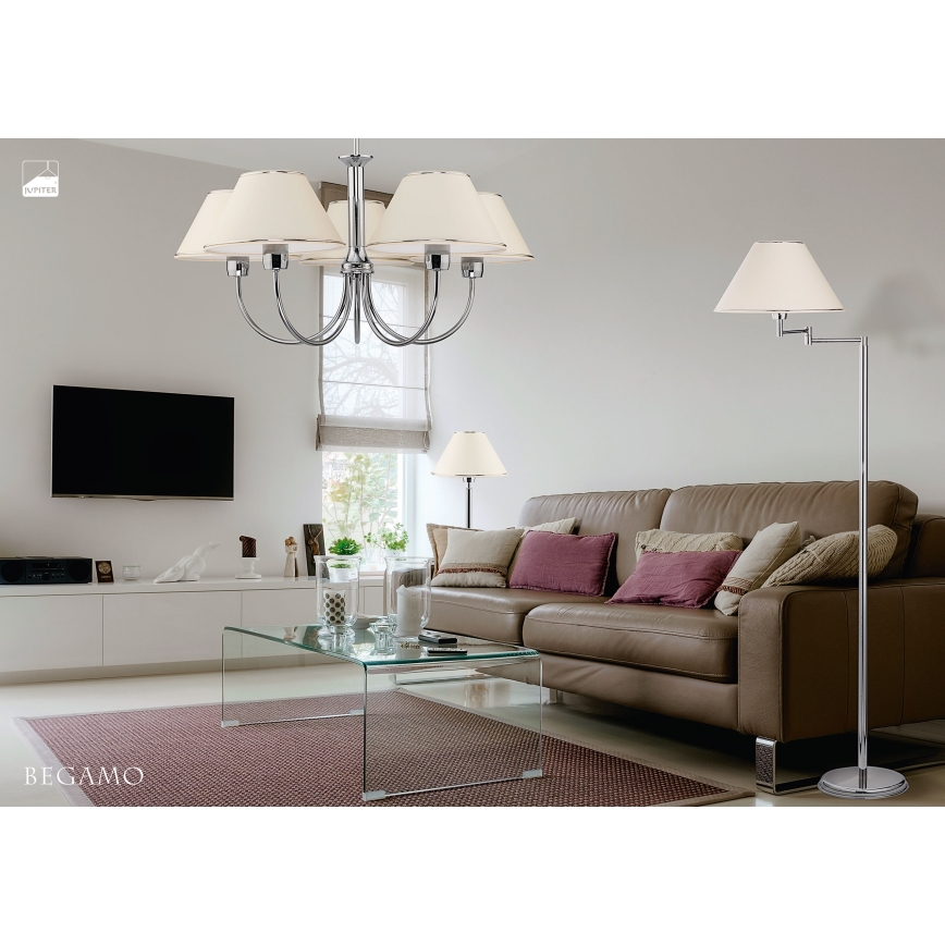 Jupiter 1580 - BG 5 CH - Piekarama lustra BEGAMO 5xE27/60W