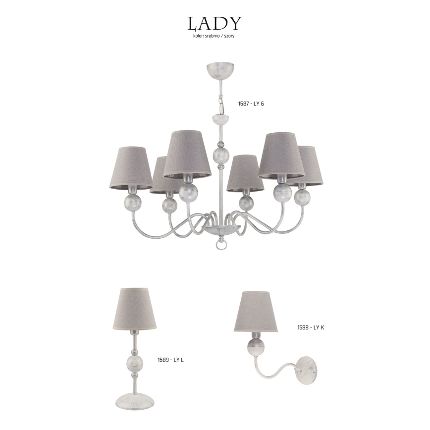 Jupiter 1588 - LY K BI - Sienas gaismeklis LADY E14/40W