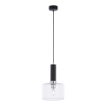 Jupiter 1855 - VA1 - Lustra ar auklu VANES 1xE27/60W/230V spīdīgi hromēts/melna