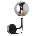 Jupiter 1889 - Sienas lampa ERIS 1xG9/14W/230V matēts hroms/melna/dūmaina pelēka