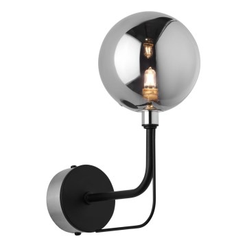 Jupiter 1889 - Sienas lampa ERIS 1xG9/14W/230V matēts hroms/melna/dūmaina pelēka