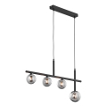 Jupiter 1908 - Pakaramā lampa uz kabeļa NEPTUN 4xG9/14W/230V melna/dūmakaini pelēka