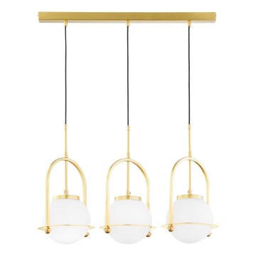 Jupiter 1917 - griestu lustra uz kabeļa ROSSO 3xE27/15W/230V zelta krāsā