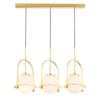 Jupiter 1917 - griestu lustra uz kabeļa ROSSO 3xE27/15W/230V zelta krāsā