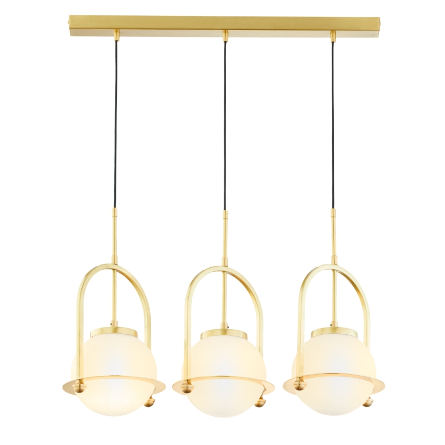 Jupiter 1917 - griestu lustra uz kabeļa ROSSO 3xE27/15W/230V zelta krāsā