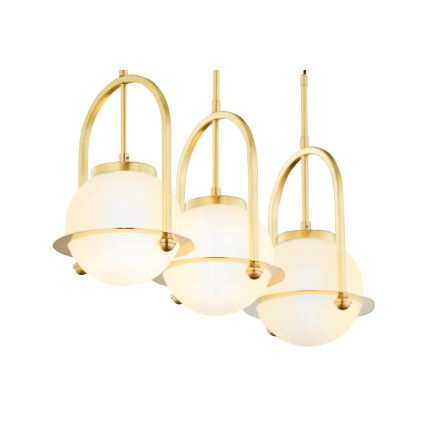 Jupiter 1917 - griestu lustra uz kabeļa ROSSO 3xE27/15W/230V zelta krāsā