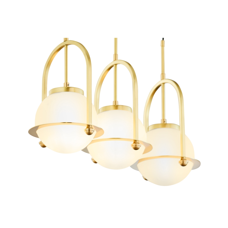 Jupiter 1917 - griestu lustra uz kabeļa ROSSO 3xE27/15W/230V zelta krāsā