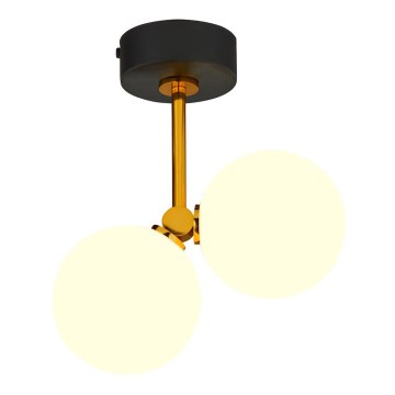 Jupiter 1918 - Lustra ar stieni LUNA 2xG9/40W/230V misiņa/melna