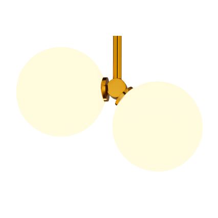 Jupiter 1918 - Lustra ar stieni LUNA 2xG9/40W/230V misiņa/melna