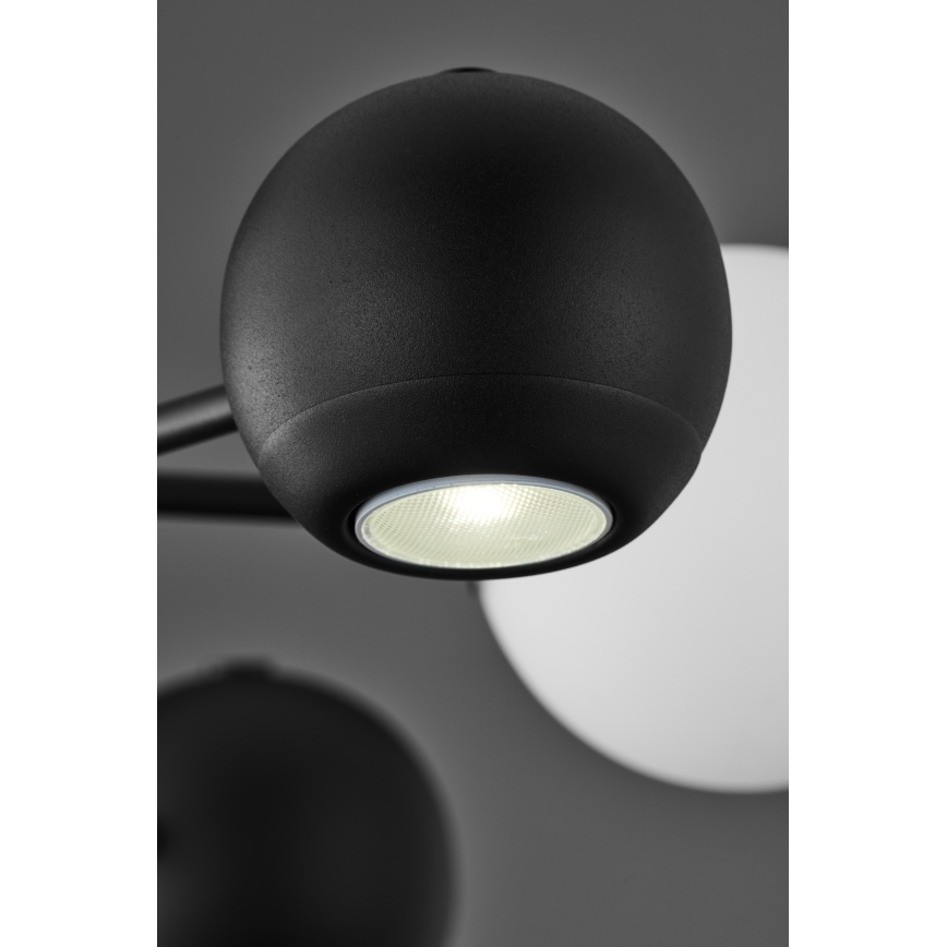 Jupiter 1997 - Lustra ar stieni MOKA 3xGU10/10W/230V + 3xG9/10W/230V melna/balta