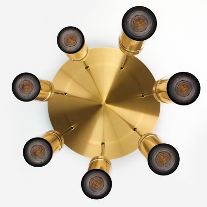 Jupiter 2021 - Lustra ar auklu ALAS 7xGU10/10W/230V zelta