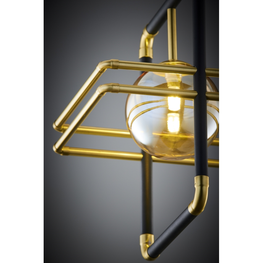 Jupiter 2025 - Lustra ar auklu FIORI 1xG9/10W/230V melna/zelta/bēša