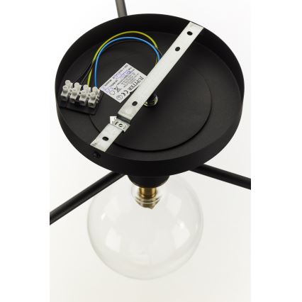 Jupiter 2034 - Virsapmetuma lustra FIGARO 4xG9/10W/230V melna/zelta/bēša/caurspīdīga