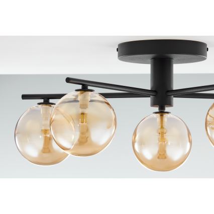 Jupiter 2047 - Virsapmetuma lustra PRATO 5xG9/10W/230V melna/bēša