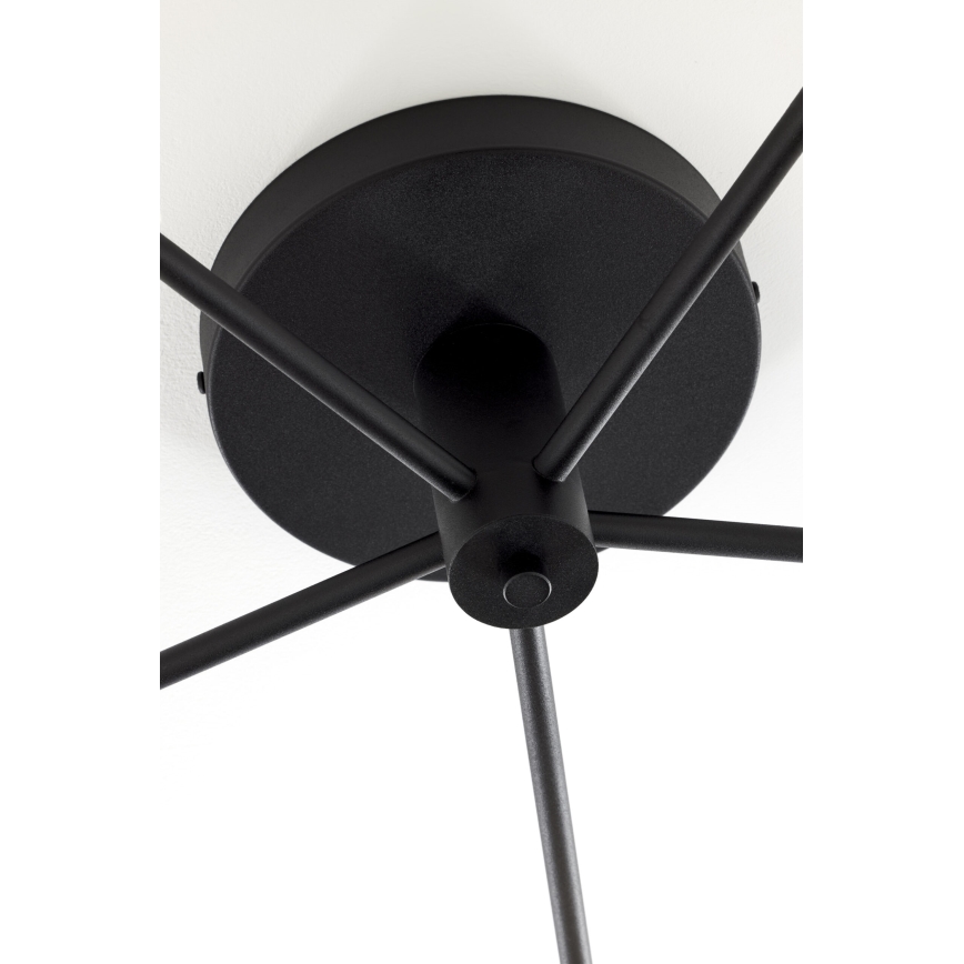 Jupiter 2048 - Piestiprināma griestu lustra PRATO 5xG9/14W/230V melna/dūmakaini pelēka