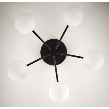 Jupiter 2049 - Virsmontējamā griestu lustra PRATO 5xG9/14W/230V melna/balta