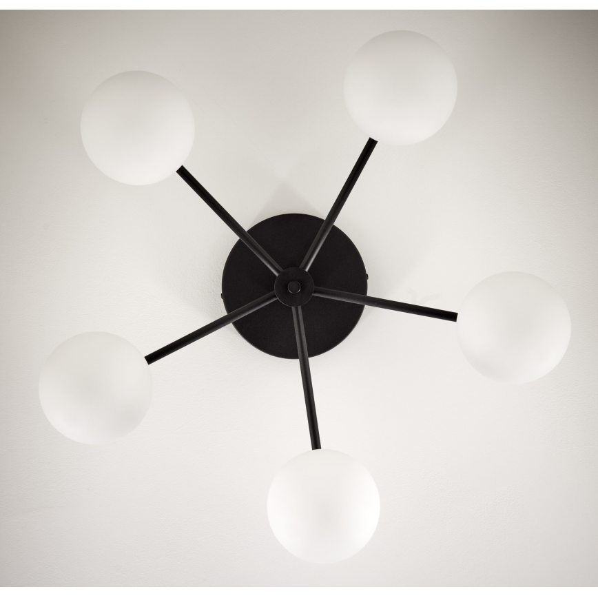 Jupiter 2049 - Virsmontējamā griestu lustra PRATO 5xG9/14W/230V melna/balta