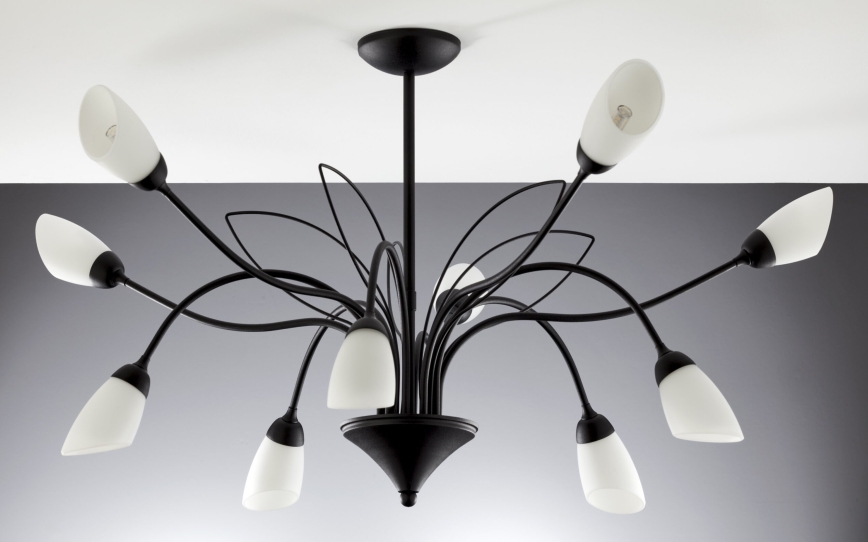 Jupiter 2056 - Lustra ar stieni GLORIOSA 10xG9/14W/230V melna