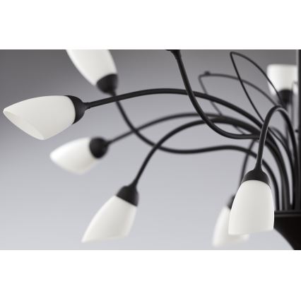 Jupiter 2057 - Lustra ar ķēdi GLORIOSA 15xG9/14W/230V melna