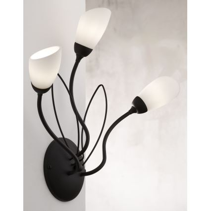 Jupiter 2059 - Sienas gaismeklis GLORIOSA 3xG9/14W/230V melns