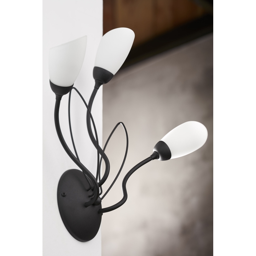 Jupiter 2059 - Sienas gaismeklis GLORIOSA 3xG9/14W/230V melns