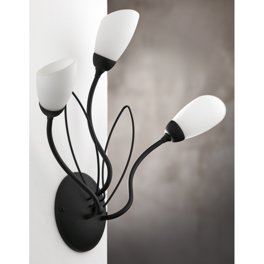 Jupiter 2059 - Sienas gaismeklis GLORIOSA 3xG9/14W/230V melns