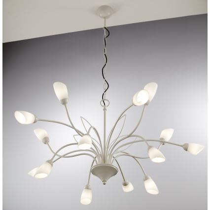 Jupiter 2062 - Lustra ar ķēdi GLORIOSA 15xG9/14W/230V krēmkrāsaina