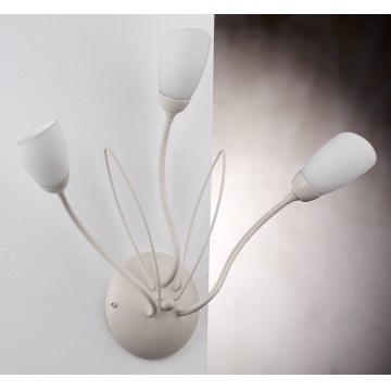 Jupiter 2064 - Sienas gaismeklis GLORIOSA 3xG9/14W/230V krēmkrāsains