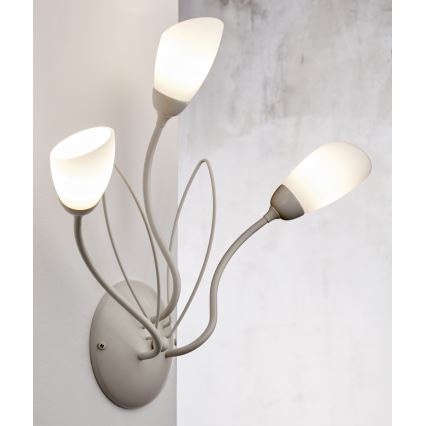 Jupiter 2064 - Sienas gaismeklis GLORIOSA 3xG9/14W/230V krēmkrāsains