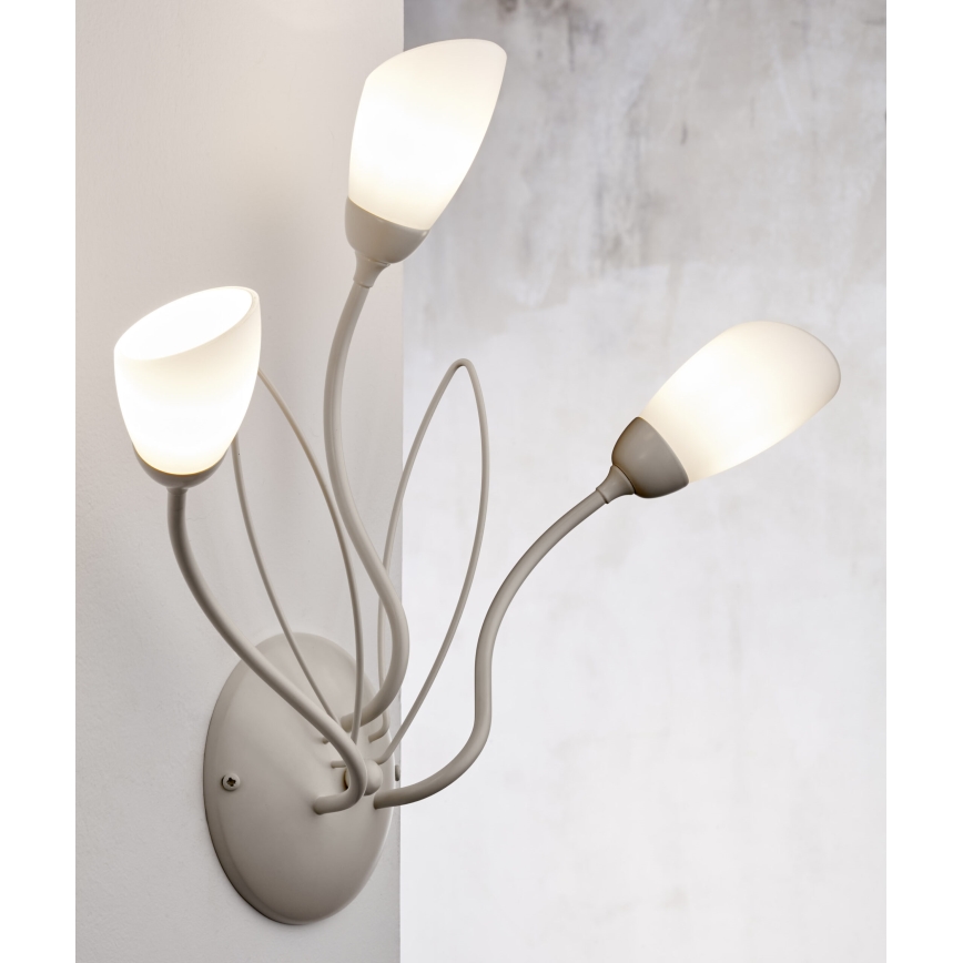 Jupiter 2064 - Sienas gaismeklis GLORIOSA 3xG9/14W/230V krēmkrāsains