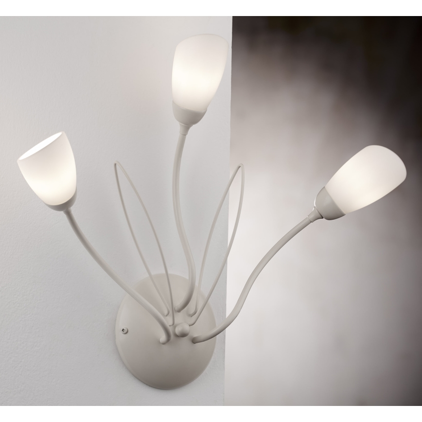 Jupiter 2064 - Sienas gaismeklis GLORIOSA 3xG9/14W/230V krēmkrāsains