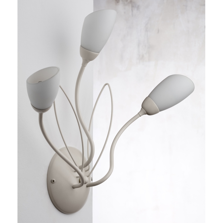 Jupiter 2064 - Sienas gaismeklis GLORIOSA 3xG9/14W/230V krēmkrāsains