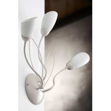 Jupiter 2064 - Sienas gaismeklis GLORIOSA 3xG9/14W/230V krēmkrāsains