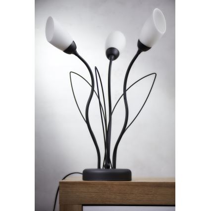 Jupiter 2065 - Galda lampa GLORIOSA 3xG9/14W/230V melna