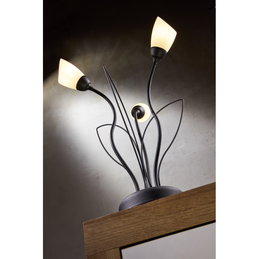 Jupiter 2065 - Galda lampa GLORIOSA 3xG9/14W/230V melna