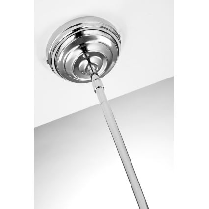 Jupiter 2071 - lustra ar stieni PLATINO 1xE27/15W/230V zaļa/spīdīgs hroms