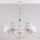 Jupiter 2084 - Lustra uz ķēdes SAMBA 5xE27/15W/230V balta/zelta